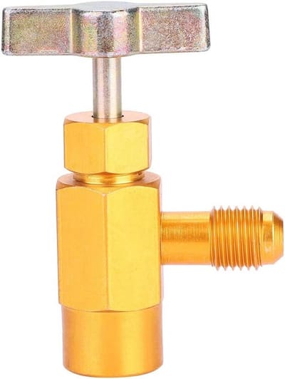 Koelmiddel Dispenser Tool voor R-134a - Metalen Ventiel met 1/2" en 1/4" Aansluitingen