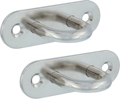 AMIG Oogplaat - 2x - 8 x 2.6cm - AISI 316 rvs - vastzetplaat - voor buiten