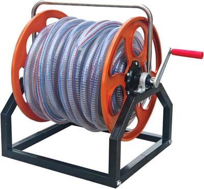 Tuinslanghouder - Slang organizer - Slangen opbergen - Draagbaar en stationair - 50 meter capaciteit - Zwart