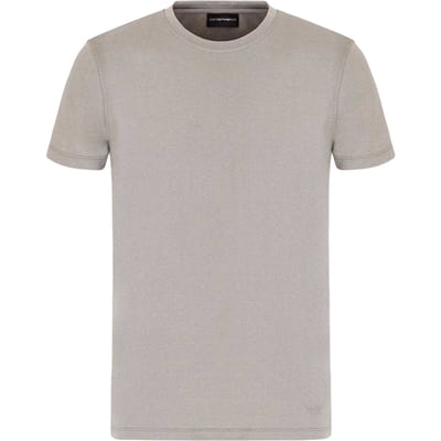 Emporio Armani EA7 Heren Slim T-Shirt met Korte Mouwen (Grijs)