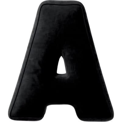 Kussen letter a Yellow Tipi Posh Velvet