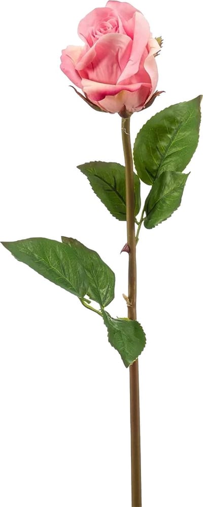 Emerald Kunstbloem Roos Bud tak - 58 cm - roze - Kunst zijdebloemen