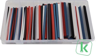 PRO-TIE® - Krimpkous assortimentsdoos kleuren Mix - 100 mm lang - krimpverhouding 2:1 ( Box 200 stuks ) - PRO-TIE