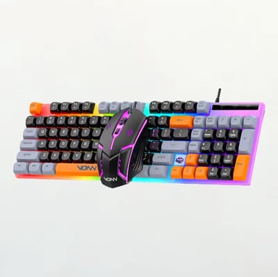 Gaming Toetsenbord en Muis Set – 98 Toetsen – RGB Verlichting – Bedraad – Zwart