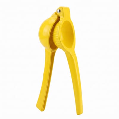 Robuuste hand citruspers geel - limoenpers - citroenpers - sinaasapppel juicer - handmatige fruitpers - geel - aluminium - fruit juicer - sinasappel pers - citrusknijper - handmatige juicer - IXEN