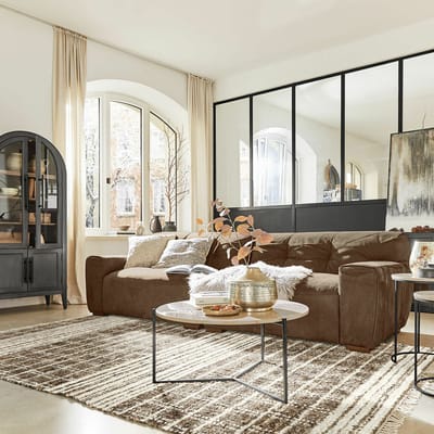 LOBERON Vloerkleed Berinique bruin/beige