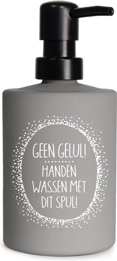 Zeeppompje grijs Geen gelul handen wassen met dit spul