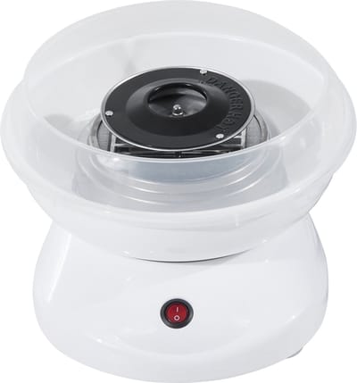 HOMCOM suikerspinmachine - met stokjes en maatlepel - antislip - wit