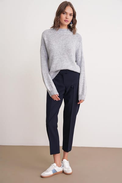 Ontspannen Pas Crew Neck Dikke Brei Trui