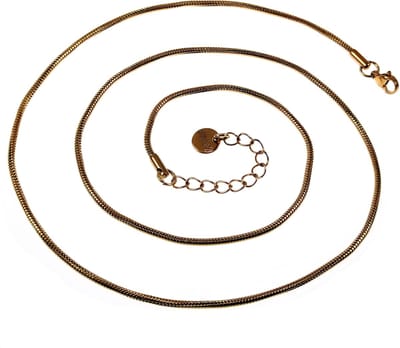 60cm tot 64cm x 2mm Ketting Unisex - Verguld RVS - Verstelbaar - Ronde Slangenketting