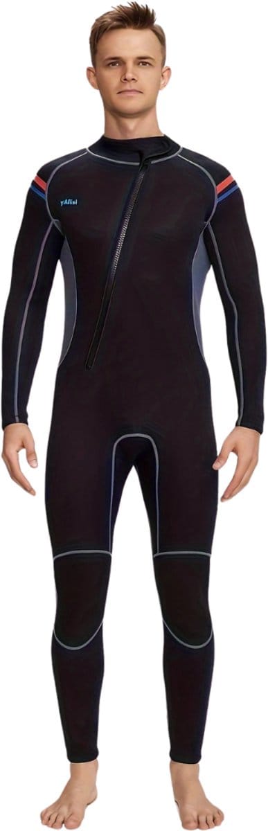 Livano Wetsuit Heren - Swimsuit - Shorty - Surfpak - Duikpak - Lange Mouw - Zwemsuit - Zwart - S