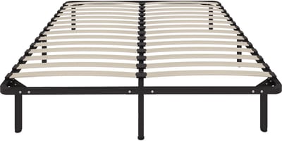 HOMCOM Bedframe - Staal, Populierenhout - 190x160x31cm - Zwart