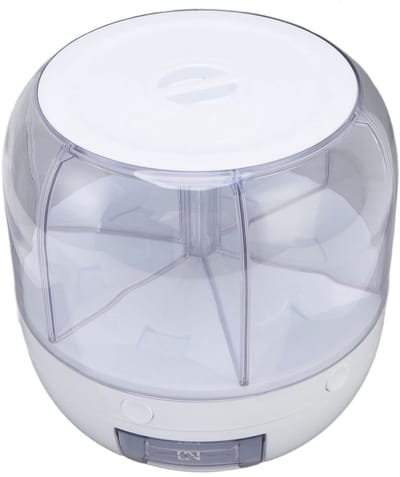 Dailygoods- Rijstdispenser met Rotatie - PP Opslagcontainer - Antimoisture - Transparant - Verwijderbare Deksel - Duurzaam - Voedselopslag