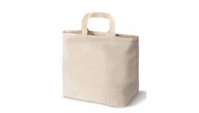 Grote Katoenen Boodschappentas Ecru 44x36cm 220g met Korte Handvatten
