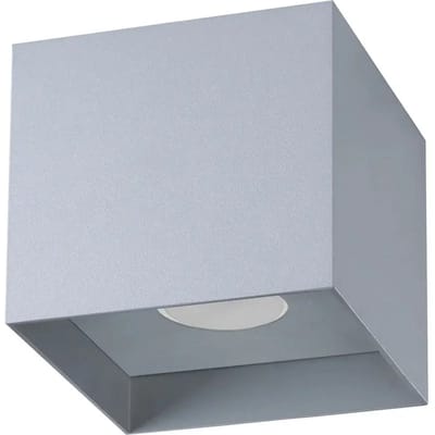 Sollux Lighting Plafondlamp Hati - GU10 - grijs - aluminium - 10x10x10cm