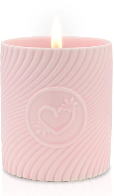 HighOnLove - Pink Massage Kaars Aardbei & Champagne