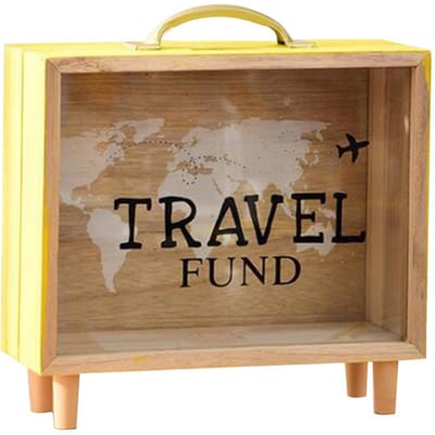 Nieuwigheid Houten Spaarpot Transparante Spaarpot Kan Geld/Muntgeld/Contant Geld/Wisselgeld Besparen/Opnemen Huis Bureau Decoratie Kinder Cadeau