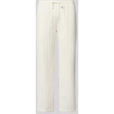 Broek met structuurpatroon en elastische band