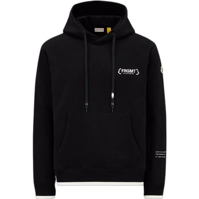 Sweatshirt à capuche Moncler AH22 Imprimé Lettres Unisexe Sweatshirt Noir H209U8G00002M2372999 L black