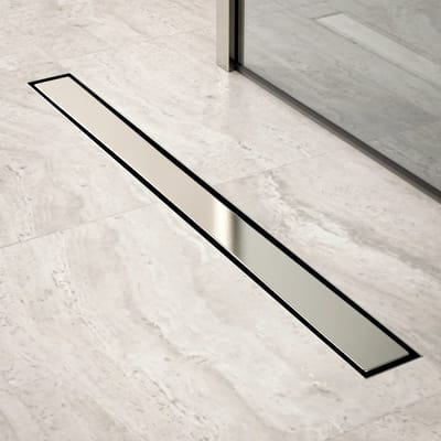 Douchegoot - 80cm - Tegelrooster - RVS - Met Flens