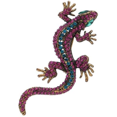 Kristallen Hagedis Broches Voor Vrouwen Sieraden Luxe Schattig Mode Dier Reversspelden Glanzende Sieraden Kinderkleding Accessoires black