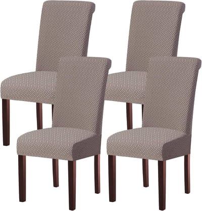 Stretch Jacquard Stoelhoezen voor Eetkamerstoelen - Bescherming en Decoratie (Set van 1/2/4/6)