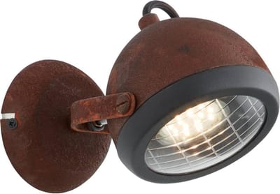 BRILLIANT lamp Rider wandspot roestkleurig | 1x PAR51, GU10, 25W, geschikt voor reflectorlampen (niet inbegrepen) | Schaal A ++ tot E | Draaibare kop
