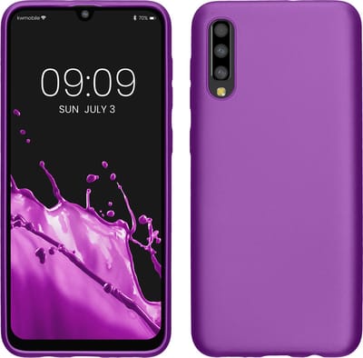 kwmobile telefoonhoesje geschikt voor Samsung Galaxy A50 - Hoesje voor smartphone - Back cover in metallic paars