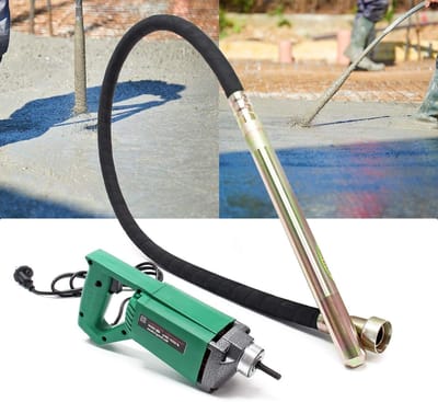 Elektrische Betontrilnaald - Betonverdichter - Beton Verwerken - Krachtige 800W Motor - 200 cm Slang - Groen