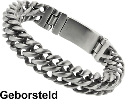 Bukovsky - Geborstelde Stalen Heren Armband - "Elegance Extra Small" - 22 cm - Zilverkleur - Mat - Rvs - 316L Stainless Steel