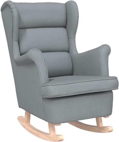 Schommelstoel - Relaxstoel Fauteuil - Ontspannen Zitten - Zachte Schommelbeweging - 74 x 90 x 102 cm - Lichtgrijs