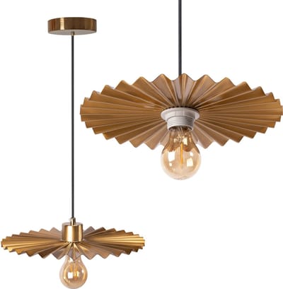 Toolight App1354 Hanglamp Geborsteld Goud 30X30X4Cm