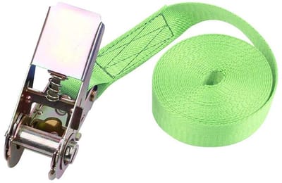 Spanband met Ratel - Sjorriem Vastbinden - Lading Zekeren - Metalen Gesp Sterk - 25mm x 3m - Rood