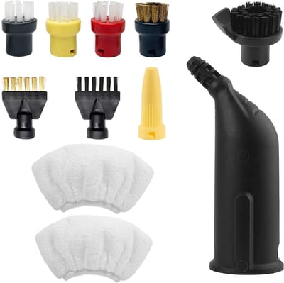 11-delige accessoires set voor stoomreiniger, inclusief ronde borstel, microvezeldoeken en handspuit - vervangonderdelen voor effectieve reiniging
