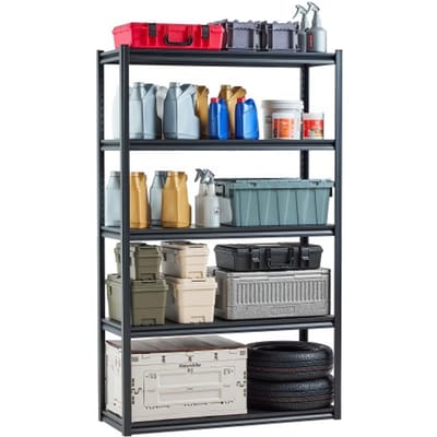 VEVOR zwaar uitgevoerde opbergkast 1230x465x1962mm, draagvermogen 1360,8kg, stalen frame en 5 verstelbare planken, modulaire opbergkast te gebruiken als werkbank, flexibele metalen opbergkast voor kelder, garage of werkplaats