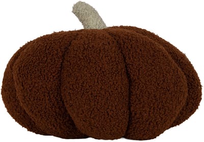 Clayre & Eef Decoratie Pompoen Ø 30x18 cm Bruin Polyester Herfst decoratie