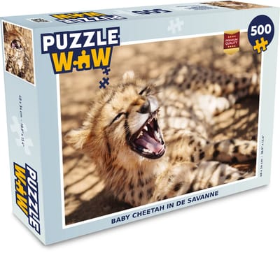 Puzzel Cheetah - Dier - Close up - Legpuzzel - Puzzel 500 stukjes