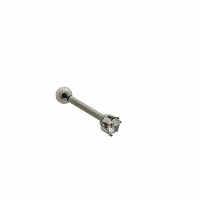 Aramat Jewels | Piercings | Transparante Zirkonia Helix Oorbellen | | | |4mm | Staal | Volwassenen | Verkleurd niet