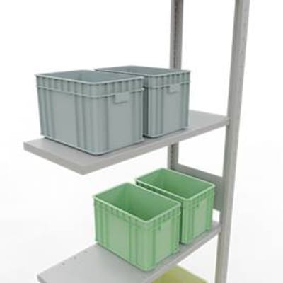 SCHULTE Lagertechnik - Insteekbevestiging met lengtebout - 3000x750x300 mm, type 150 kg