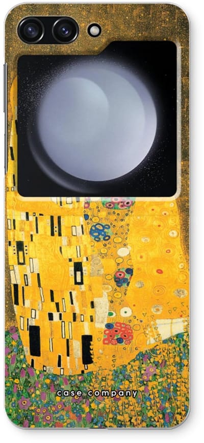 Case Company® - Hoesje geschikt voor Samsung Galaxy Z Flip5 hoesje - Der Kuss - Soft Cover Telefoonhoesje - Bescherming aan alle Kanten en Schermrand