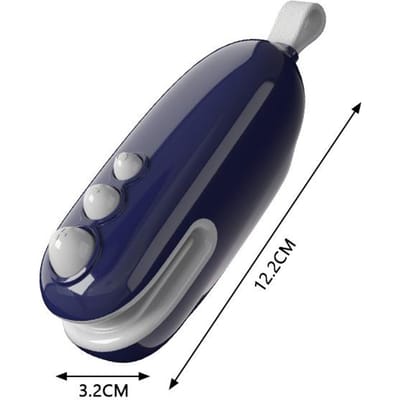 Mini-sealer voor plastic, oplaadbaar, warmteverzegelaar voor thuisgebruik, 2-in-1 machine voor het sealen van snacks, fruit en kruidenzakjes. blue
