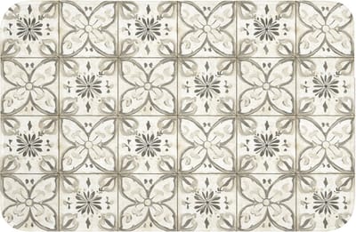 Badmat 60x40 cm - Antislip - Antiek - Tegel - Beige - Badmatten voor badkamer - Badkamermat - Douchemat - Badkamer mat