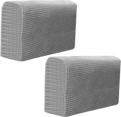 Armrest Covers Set - Thickened Soft Arm Caps - Non-slip Furniture Protector - 2pcs/pack Recliner Protective Armrest Cover voor Stoel - Sofa - Lichtgrijs