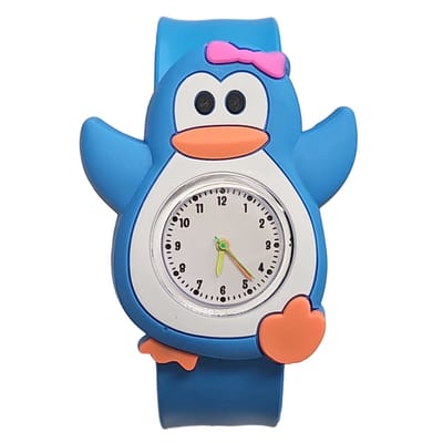 Fako® - Kinderhorloge - Slap On Mini - Pinguïn - Blauw