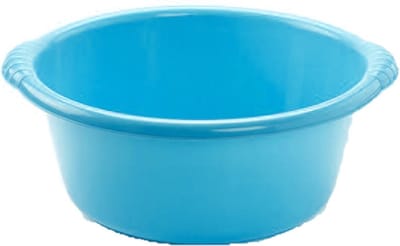 Plasticforte teiltje - afwasbakje - rond - 6 liter - blauw - Afmetingen 34 x 32 x 14 cm - Huishouden - kunststof