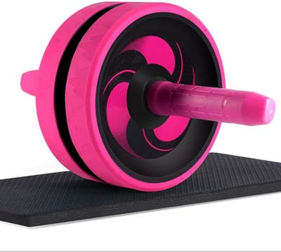 Ab Roller - Core Wiel - Buikspier Training - Extra Breed Wiel - 880 Pond Max - Roze