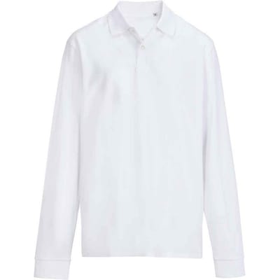 SOLS unisex volwassen piqué poloshirt met lange mouwen (Wit)