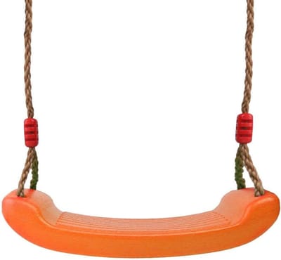 Schommelzitje - Plank schommel - Buiten spelen - Verstelbaar touw - 43x16.5x4 cm - Koffiebruin