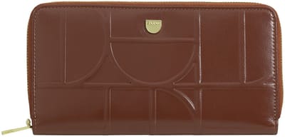 DuDu Up Portemonnee RFID-bescherming Leer 20 cm - Dames - Horizontaal - choccolate-lilac