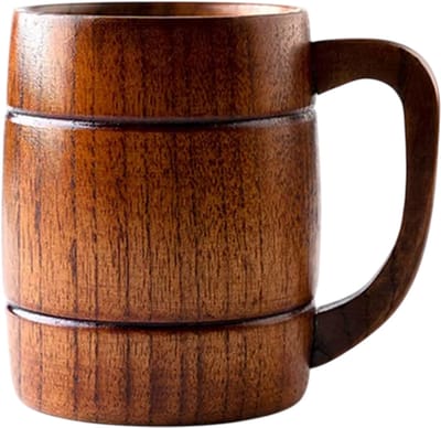 Houten mok - Houten drinkmok voor koffie, thee, melk, bier, keuken, bar, thuisgebruik, drankjes en mokken